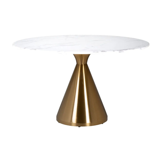 Dining table Tenille brushed gold 130Ø