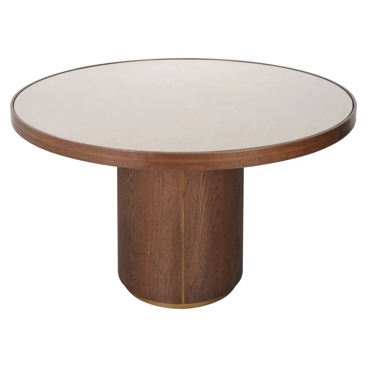 Dining table Willox brown 130Ø including glass