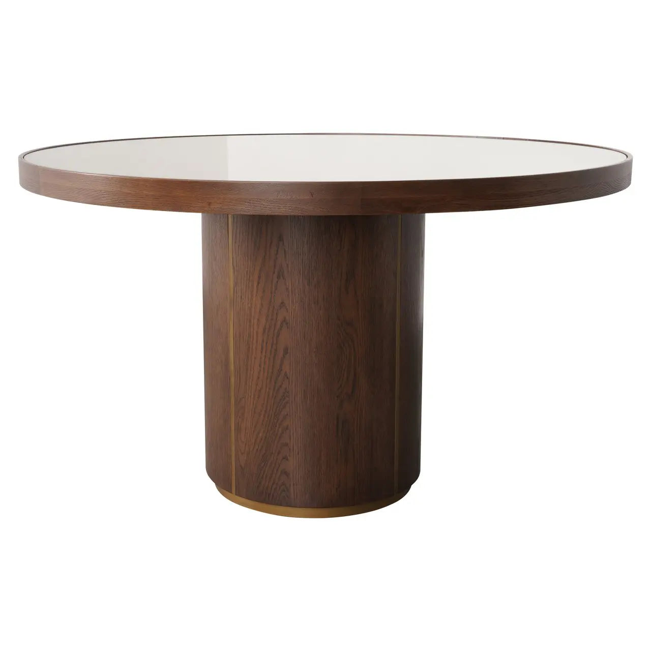 Dining table Willox brown 130Ø including glass