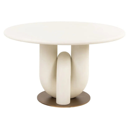 Dining table Winslow white 135Ø