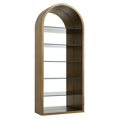 Display cabinet Bowic brushed gold