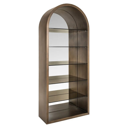 Display cabinet Bowic brushed gold