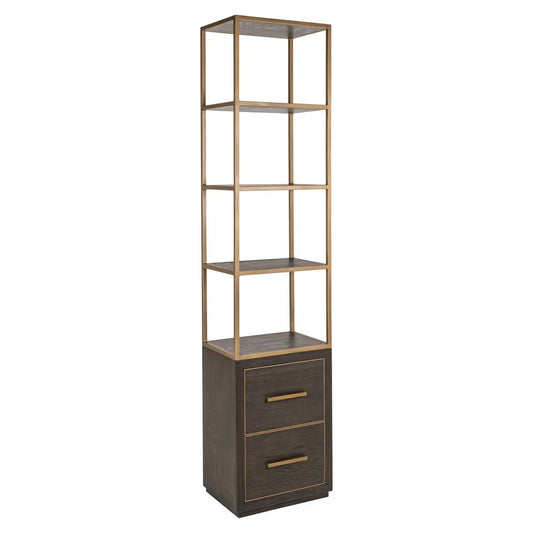 Display cabinet Carter brown small 2-drawers