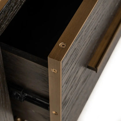 Display cabinet Carter brown small 2-drawers