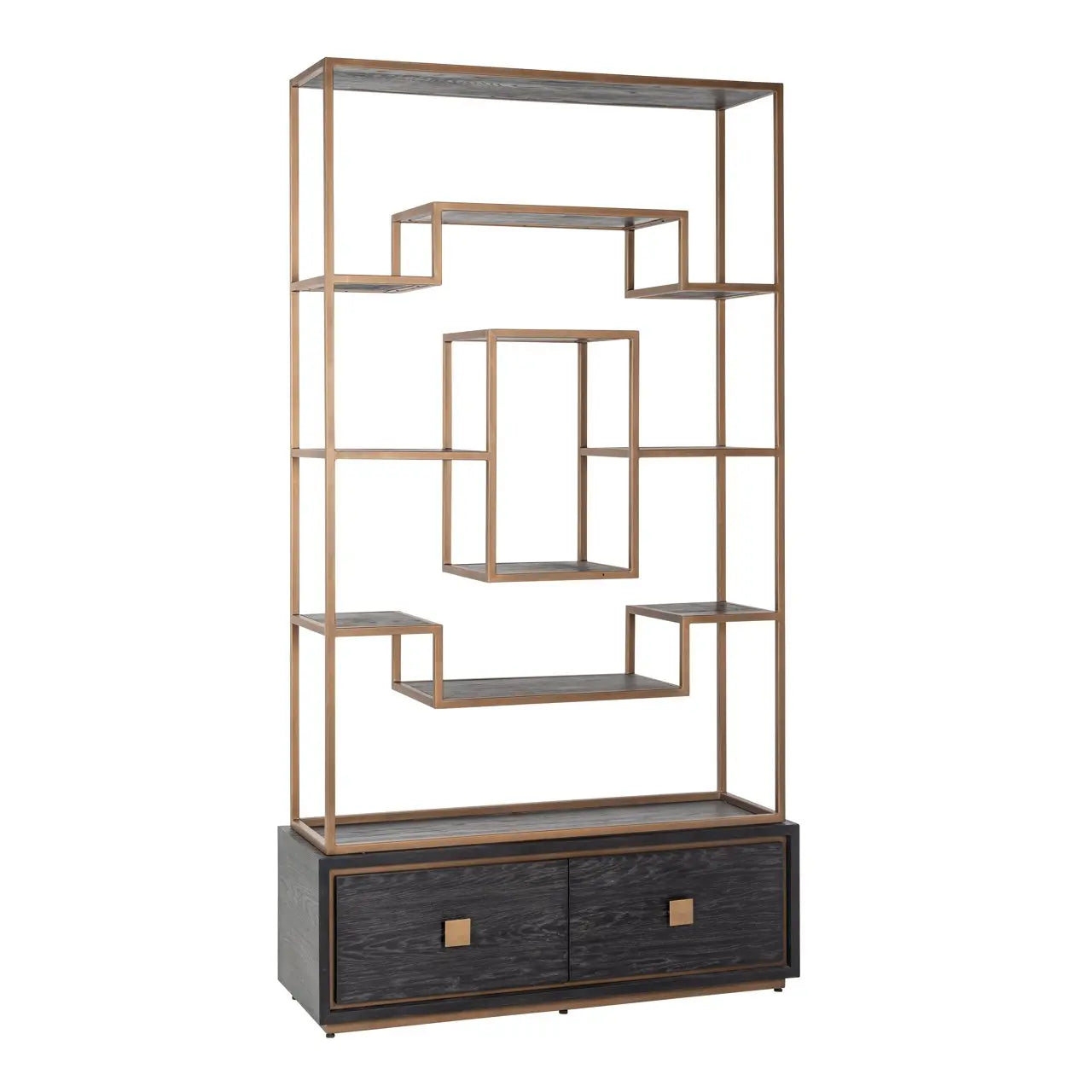 Display cabinet Hunter black rustic