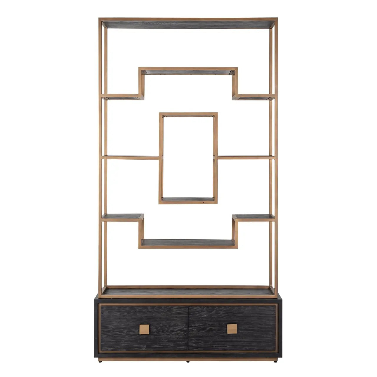 Display cabinet Hunter black rustic