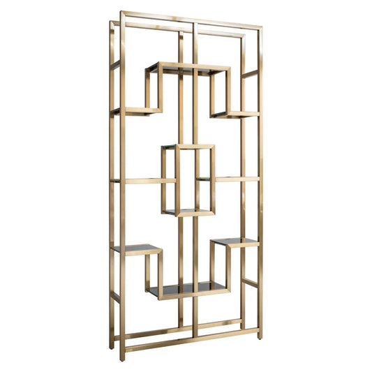 Display cabinet Magnus brushed gold