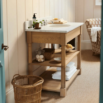 Edinburgh 700 Undermount Open Washstand Vintage Oak Hezioss Décoration