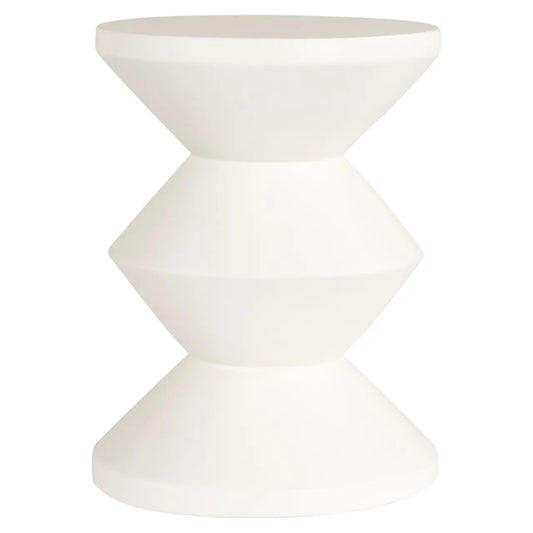 End table Bloomstone white 35Ø