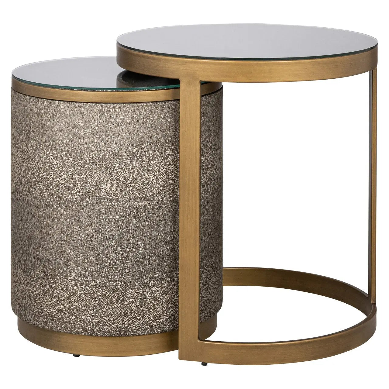 End table Bloomville gold incl. glass (Set of 2)