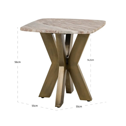 End table Bottega Blush beige