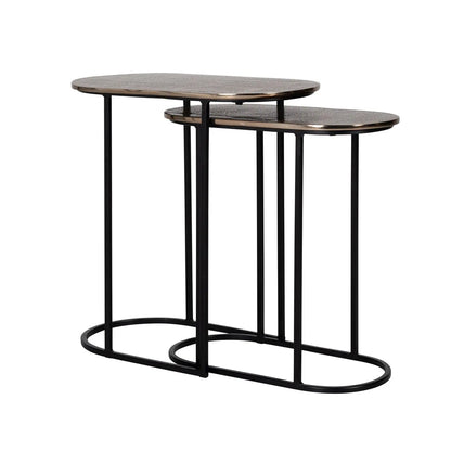 End table Chandon champagne gold (Set of 2)