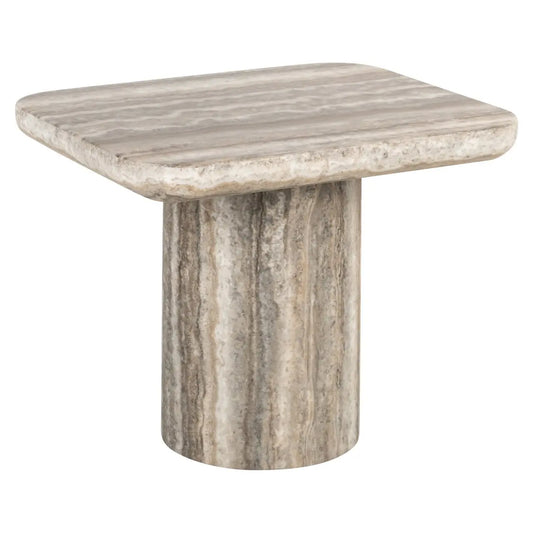 End table Denizly grey faux travertine