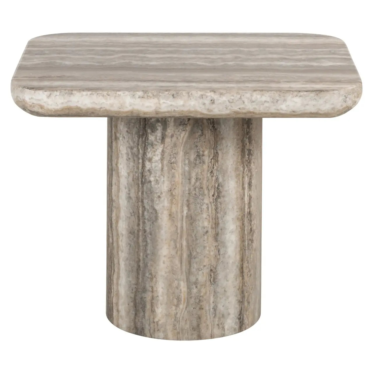 End table Denizly grey faux travertine
