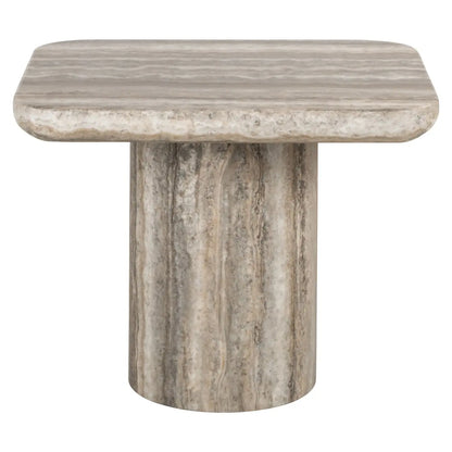 End table Denizly grey faux travertine