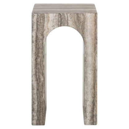 End table Dulce grey faux travertine