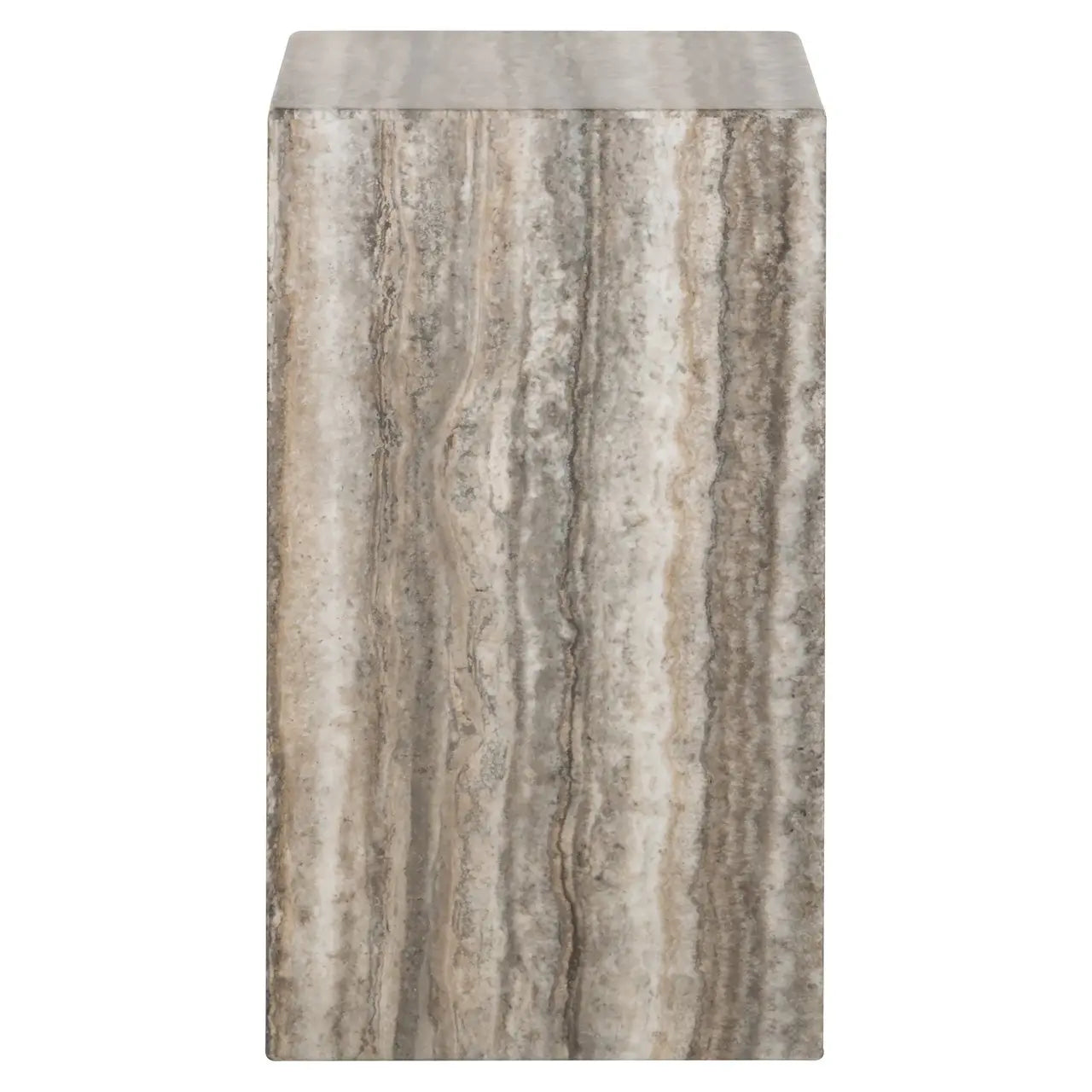 End table Dulce grey faux travertine