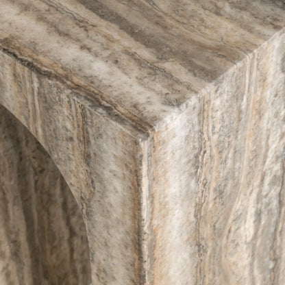 End table Dulce grey faux travertine