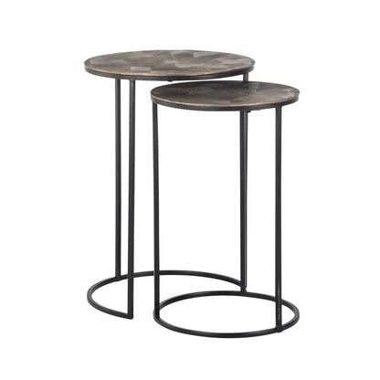 End table Tulum brushed gold (Set of 2)