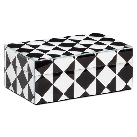 Storage box Silas black/white small