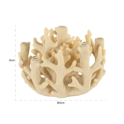 Candle holder Clarice white