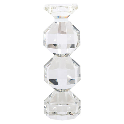 Candle holder Safia clear transparent small
