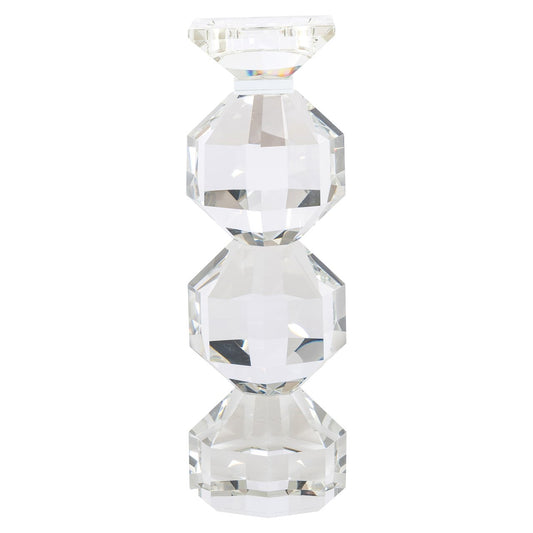 Candle holder Safia clear transparent small