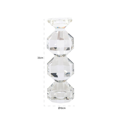 Candle holder Safia clear transparent small