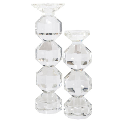 Candle holder Safia clear transparent small