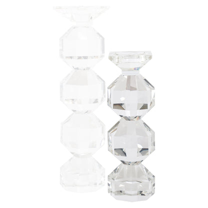 Candle holder Safia clear transparent small