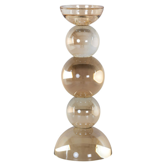 Candle holder Emie brown small