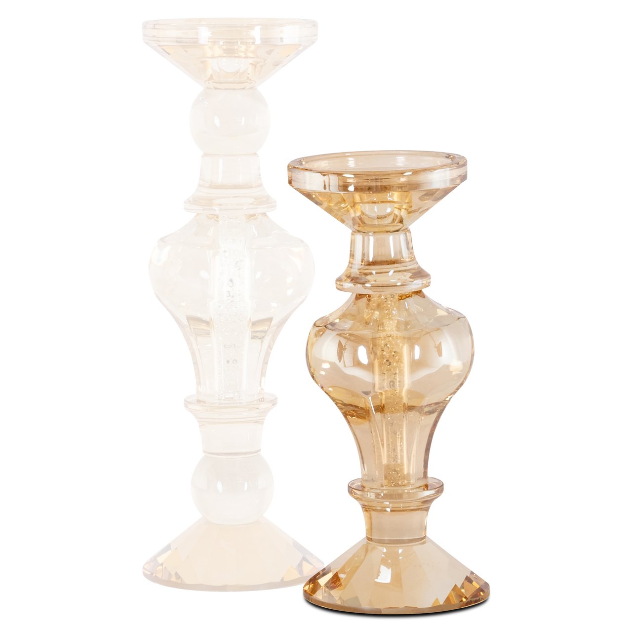 Candle holder Dilan amber small