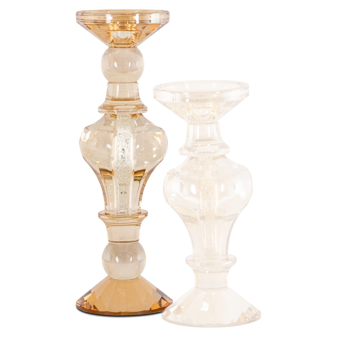 Candle holder Dilan amber large