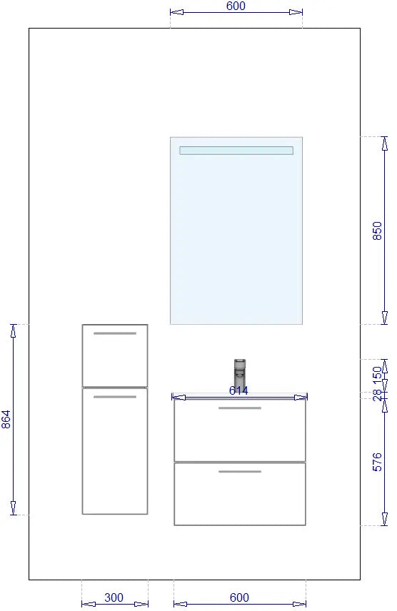 Kit Salle de bain BSET60-001 Hezioss Décoration