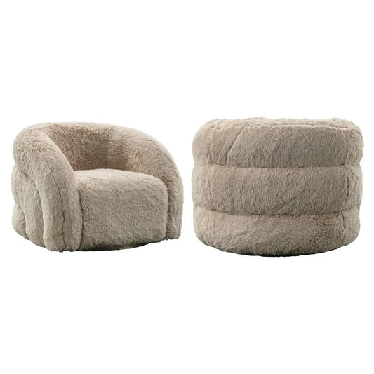 Lounge chair Arcus yakety sand swivel