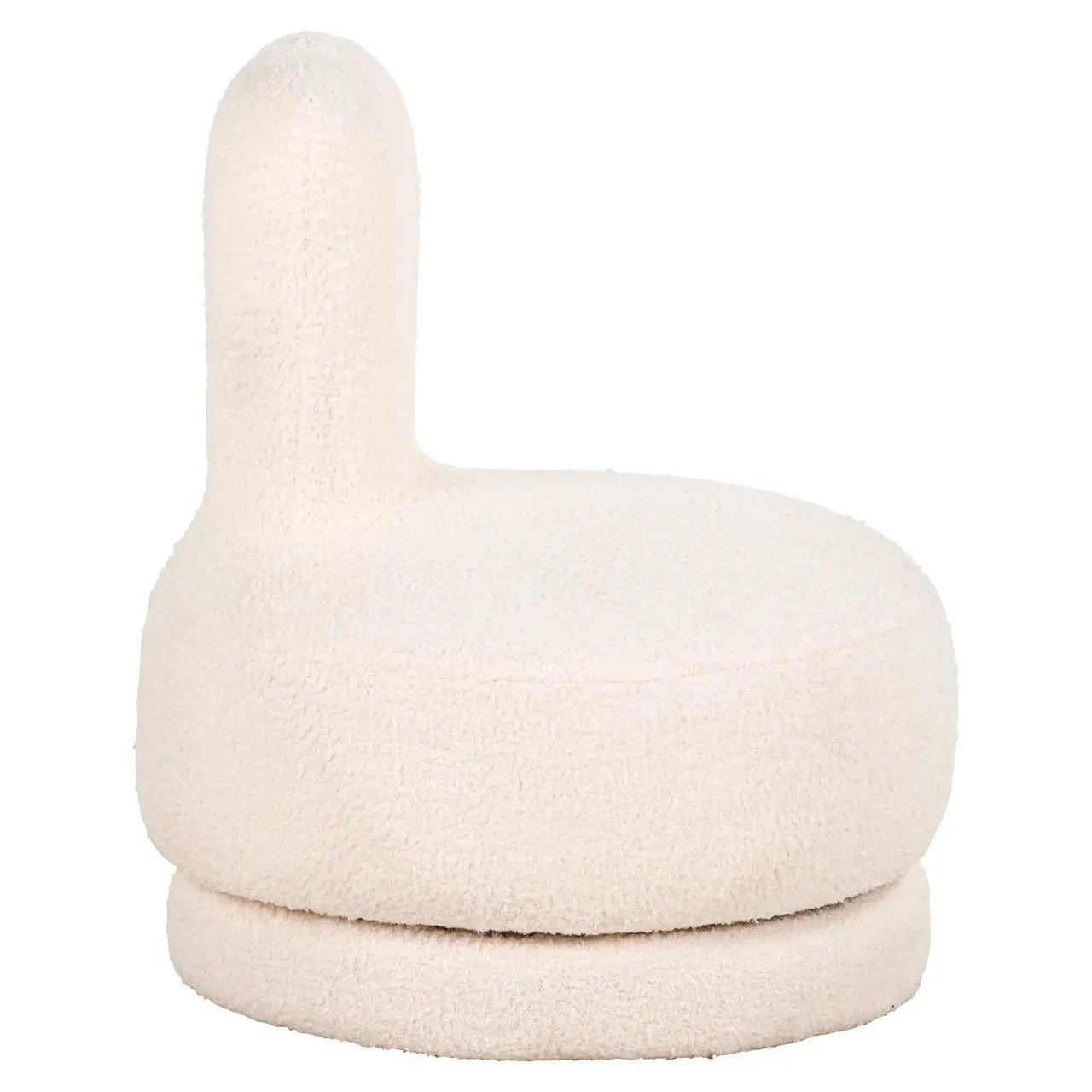 Lounge chair Bunny teddy white swivel kids