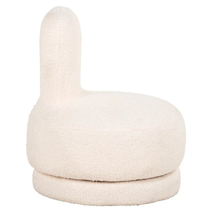 Lounge chair Bunny teddy white swivel kids