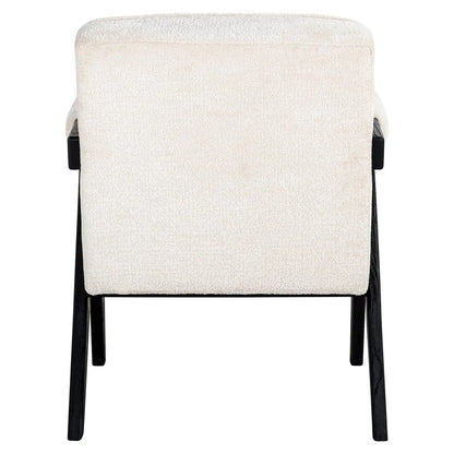 Lounge chair Cooper white chenille