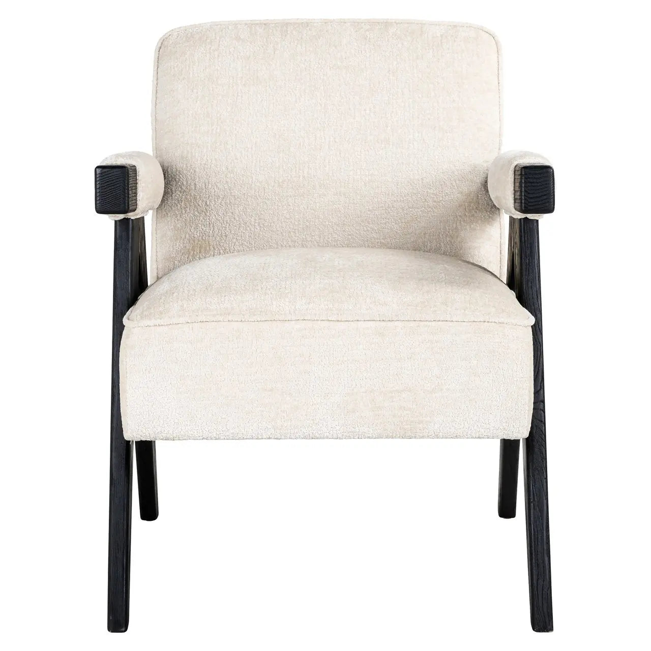 Lounge chair Cooper white chenille