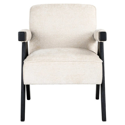 Lounge chair Cooper white chenille
