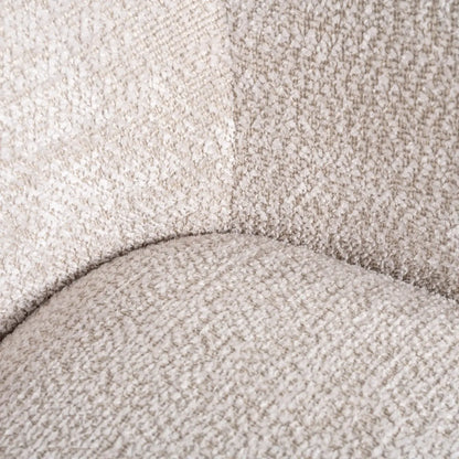 Lounge chair Estelle lovely cream swivel