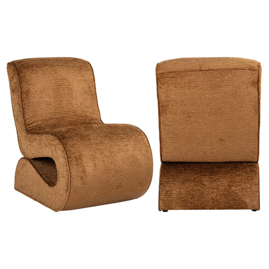Lounge chair Frankie cognac fusion