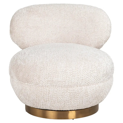 Lounge chair Jace lovely cream swivel