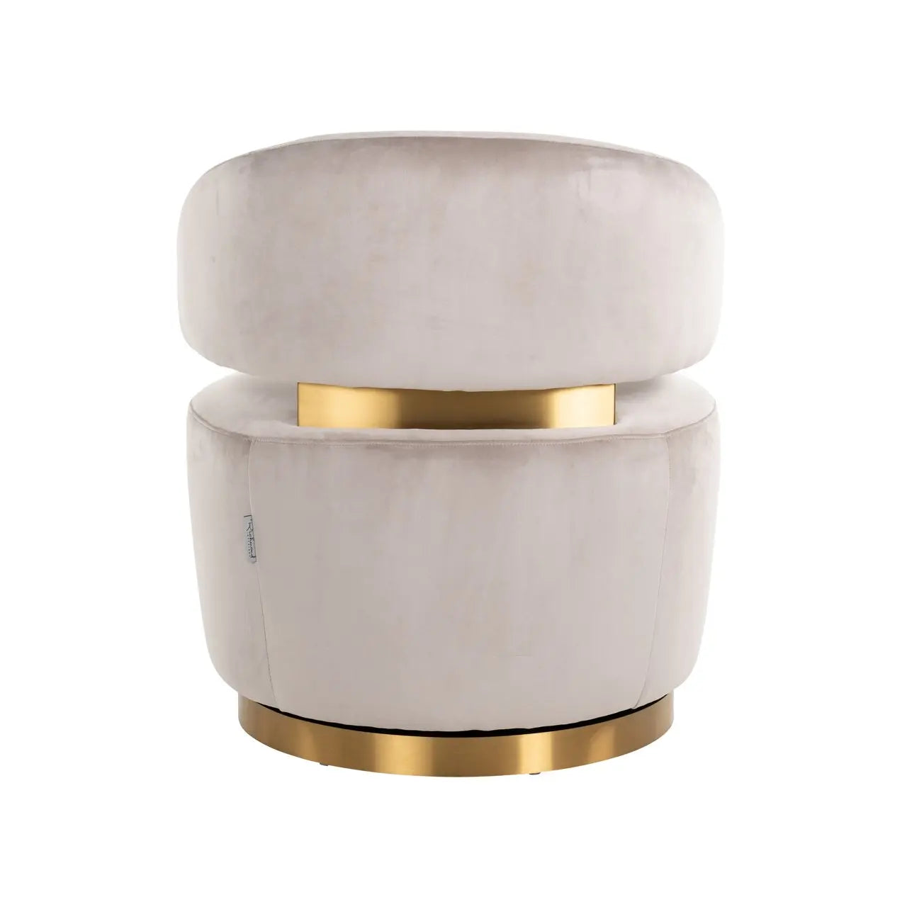 Lounge chair Maxime khaki velvet swivel