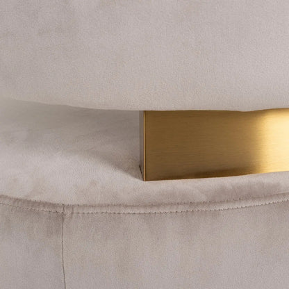 Lounge chair Maxime khaki velvet swivel