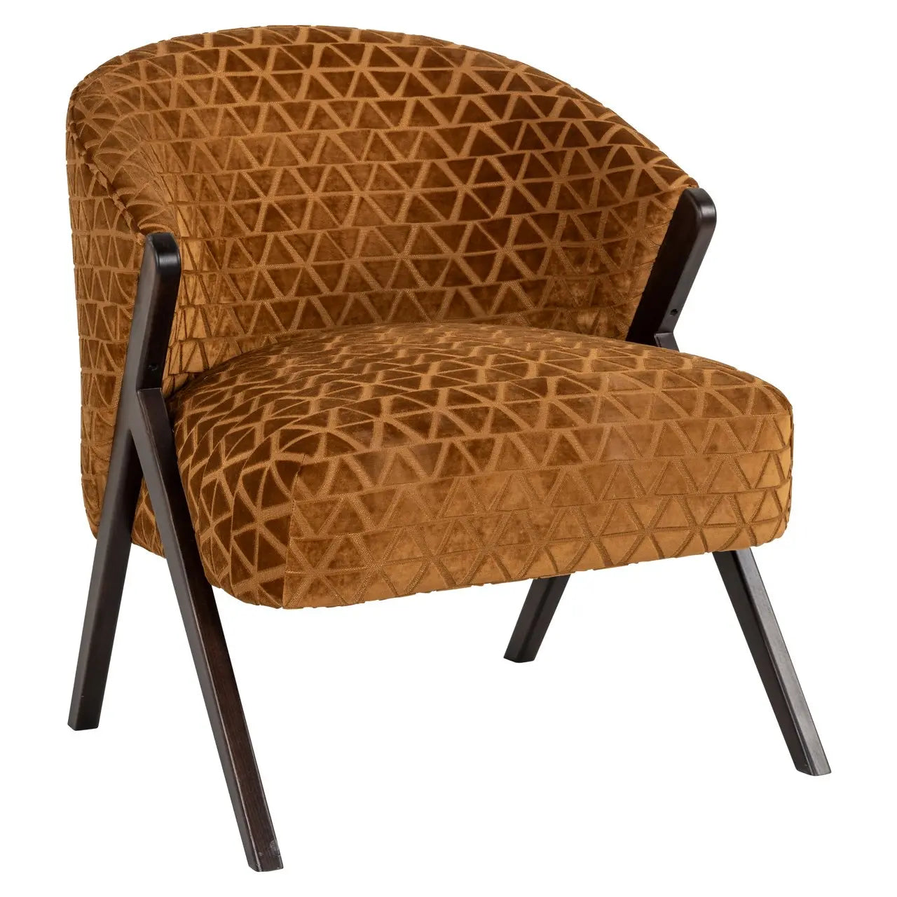 Lounge chair Mia old gold triangle
