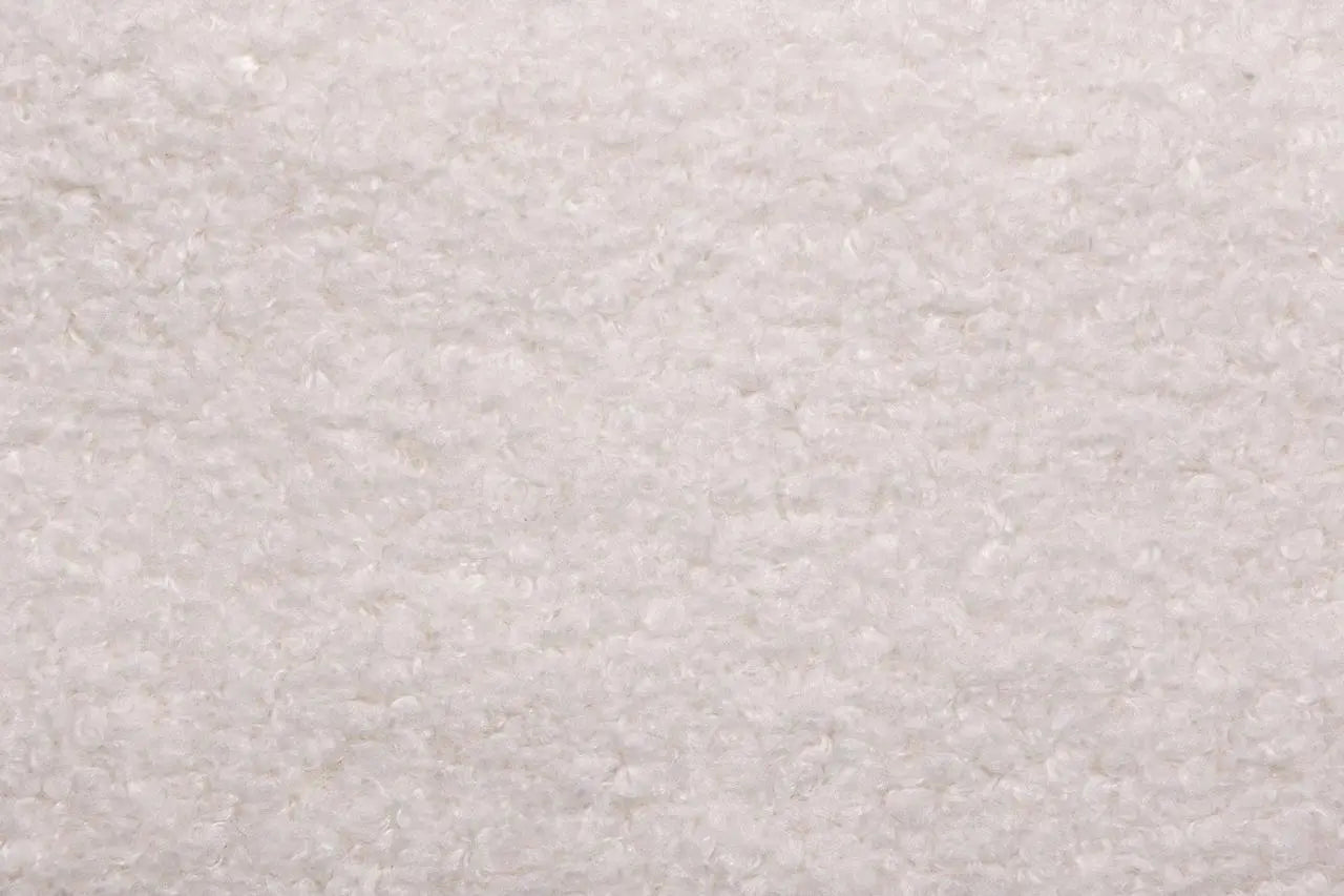 Lounge chair Teddy white furry swivel