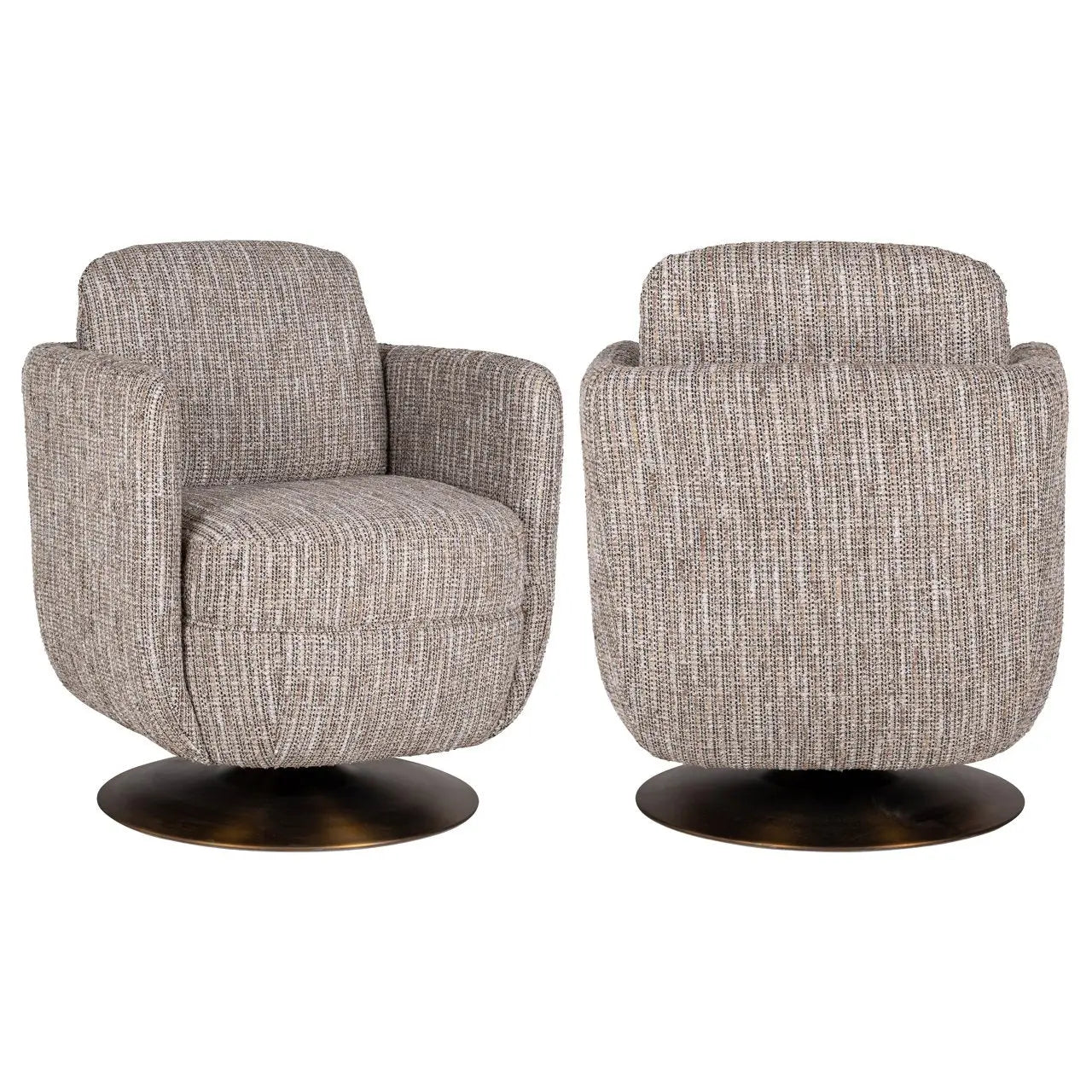 Lounge chair Turner beige swivel