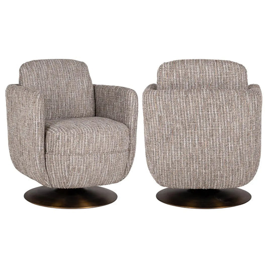 Lounge chair Turner beige swivel