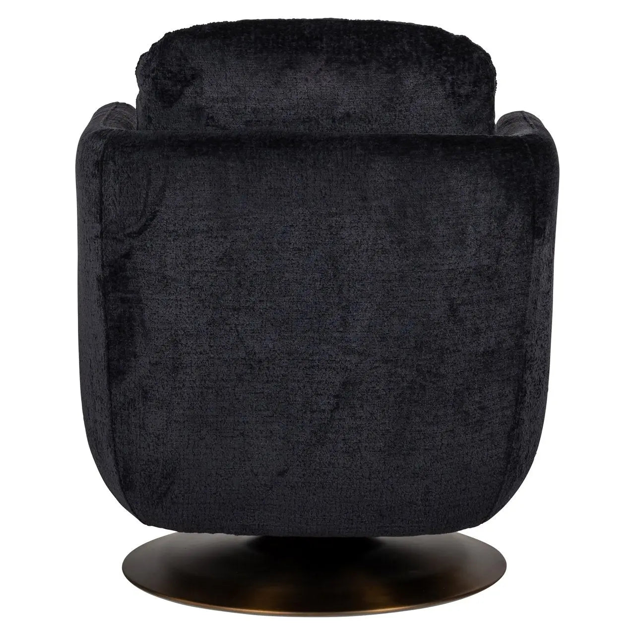 Lounge chair Turner black chenille swivel